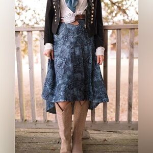 Rodeo Quincy denim bandana skirt